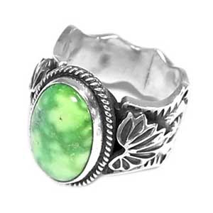 サンシャイン・リーブス ターコイズ スタンプワーク リング画像