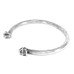 ゴールドキッド スカル シルバーバングル画像