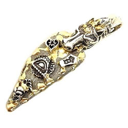 ビルウォールレザー METEORITE PENDANT シルバー×ゴールド画像