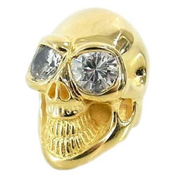 ビルウォールレザー マスタースカル ストーン 金ロウ画像