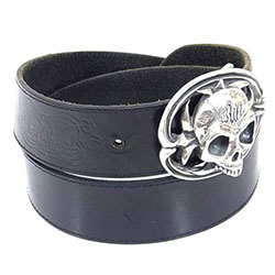 ビルウォールレザー BB105 BELT & SKULL BUCKLE(STAMPED)画像