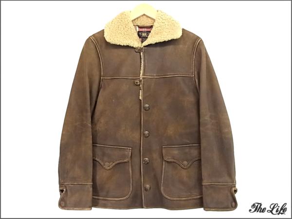 RRL DERERSKIN RANCH COATレザージャケット/ブラウンXS/ディアスキンランチコート/ダブルアールエル 