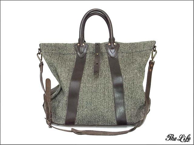 RRLダブルアールエルツイード/レザー/2WAYバッグ/ハンド/ショルダー 