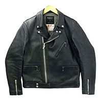 × Deus AD-03D ブリティッシュ ライダースジャケット ネイビー系 L画像