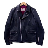 AD-02L シープスキン ダブルライダースジャケット ブラック系 38画像