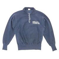 ヴィンテージチャンピオン 70s 赤単色タグ 当時物 オリジナル ヴィンテージ USAFA ハーフジップ スウェット ネイビー系 画像