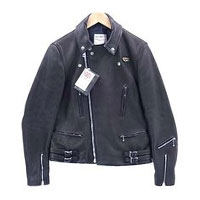 ルイスレザー × リアルマッコイズ 391T サイクロン ディアスキン ダブルライダースジャケット画像