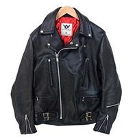 666 ダブル ライダース ジャケット 黒系 36 画像