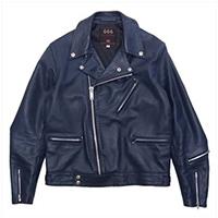 666 ダブル ライダース ジャケット ネイビー系 38 画像