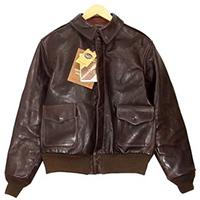 バズリクソンズ A-2 ハンドアニリン ミックスリブ レザー ジャケット BR80501 画像