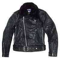 バンソン × JUNYA WATANABE COMME des GARCONS 襟ボア 裏カモ ダブル ライダース ジャケット 画像