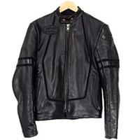 バンソン バックドロップ別注 RJP オールブラック シングル ライダース レザー ジャケット 画像