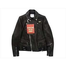 リアルマッコイズ × ルイスレザー サイクロン タイトフィット ディアスキン レザー ライダースジャケット 画像