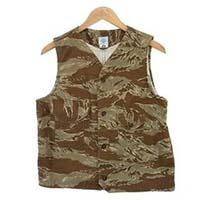 ポストオーバーオールズ クルーザー 迷彩 カモ ベスト ジレ マルチカラー系 画像