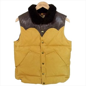 ウエアハウス ダブル ワークス オール レザー 切替 ダウンベスト 画像