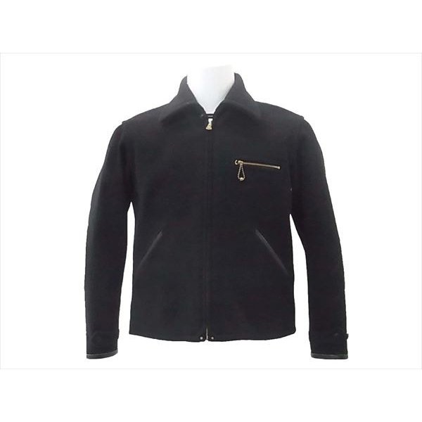 アットラスト COSSACK コサック ウールエルボーパッチ ジャケット ブラック系 画像