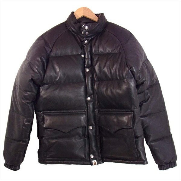 エイプ LEATHER CLASSIC DOWN JACKET1F70141005 画像