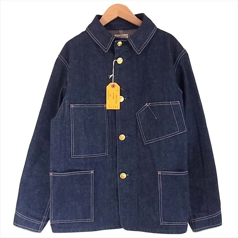 アットラスト LOT650 DENIM COVERALLインディゴ デニム カバーオール ジャケット インディゴブルー系 画像