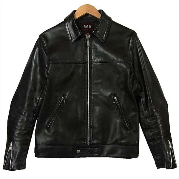 666 LJM-9TF タイトフィット センタージップライダース レザー ジャケット 画像