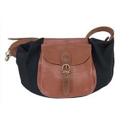 イルビゾンテ レザー × キャンバス ショルダーバッグ 画像