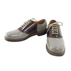 リーガル ×グラッドハンド 606S サドル シューズ グレー 画像