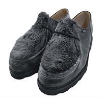 パラブーツ 150217 MICHAEL MARCHE ミカエル ミンクファー シューズ ブラック系 画像