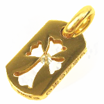 22K タイニーカットアウトクロス 1ダイヤ