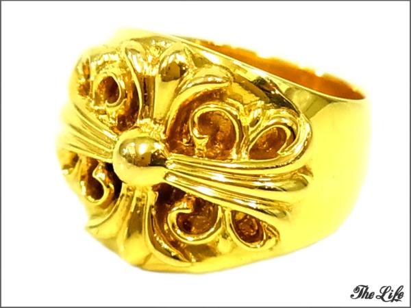 クロムハーツリングCHROME HEARTS 22K キーパーリング/ゴールド/#21号/国内正規取扱店インボイス原本付属(クロムハーツ銀座)/KEEPER