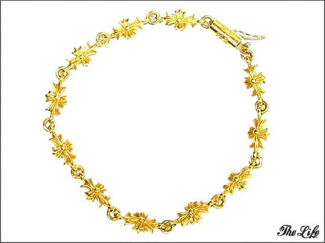 クロムハーツブレスレットChromeHearts22KタイニーE CHプラス11LINKブレスレット/ゴールド/クロムハーツ
