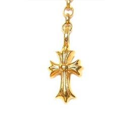 クロムハーツ CH ROSARY BEAD CHAIN 22K クロスボール ビーズ チェーン ロザリオ ネックレス 画像