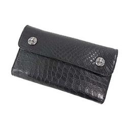 クロムハーツ WAVE ALLIGATOR ウェーブ アリゲーター レザーウォレット ブラック系 画像