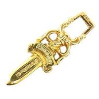 クロムハーツ 22K #10 DAGGER ダガー ペンダントトップ ゴールド 画像