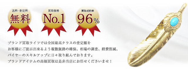 ゴローズ全金ターコイズフェザー買取バナー