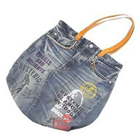 ヒステリックグラマー 01182QB09 デニムリメイク トートバッグ画像