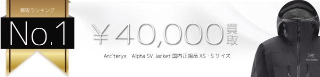 アルファSVジャケット Alpha SV Jacket 国内正規品XS・Sサイズ 4万円買取