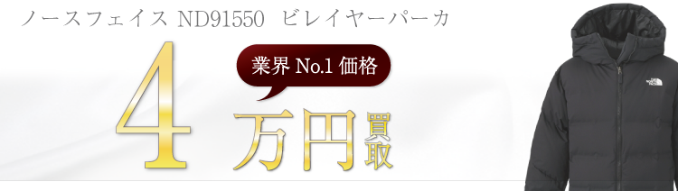 ノースフェイス高価買取 ビレイヤーパーカ ND91550 高額査定