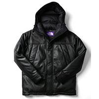 ノースフェイスパープルレーベル マウンテンダウン レザージャケット 画像