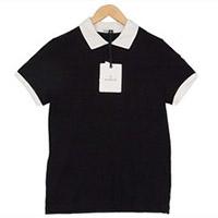 モンクレール MAGLIA POLO MANICA CORTA 白×黒 画像