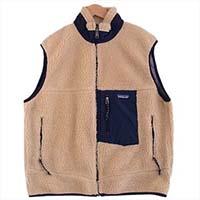 パタゴニア 23044 00年 USA製 RETRO X VEST ベージュ×紺 画像