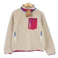 パタゴニア 17AW 65621 Girls Retro-X Jacket Natural w/Craft Pink 画像