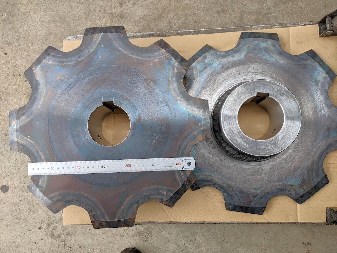 コンベアチェーン用スプロケットホイール製作時の最大のポイントは歯の形状になります。