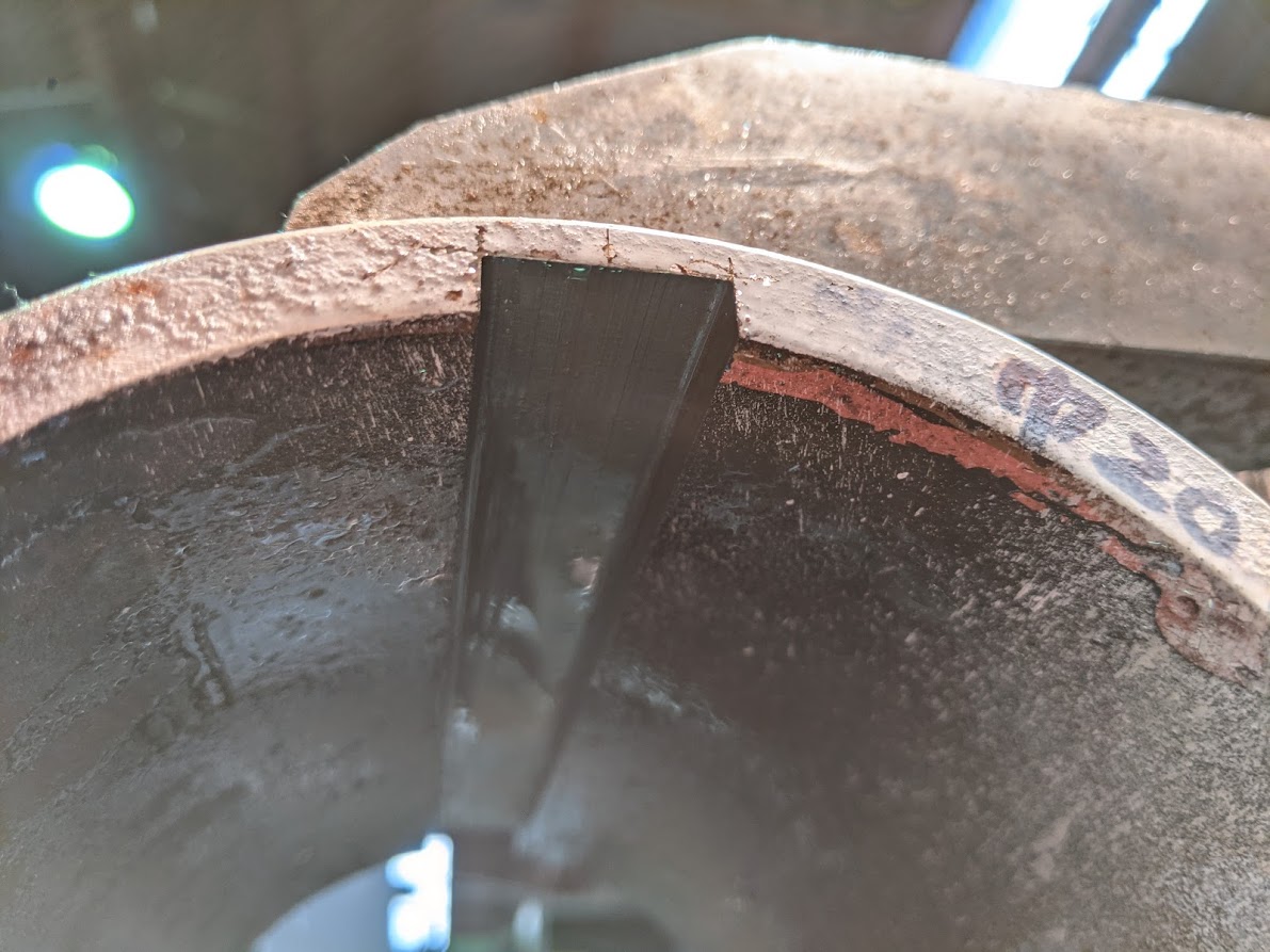 アングルヘッドを使わずに横中ぐり盤でキレイなキー溝加工ができました！