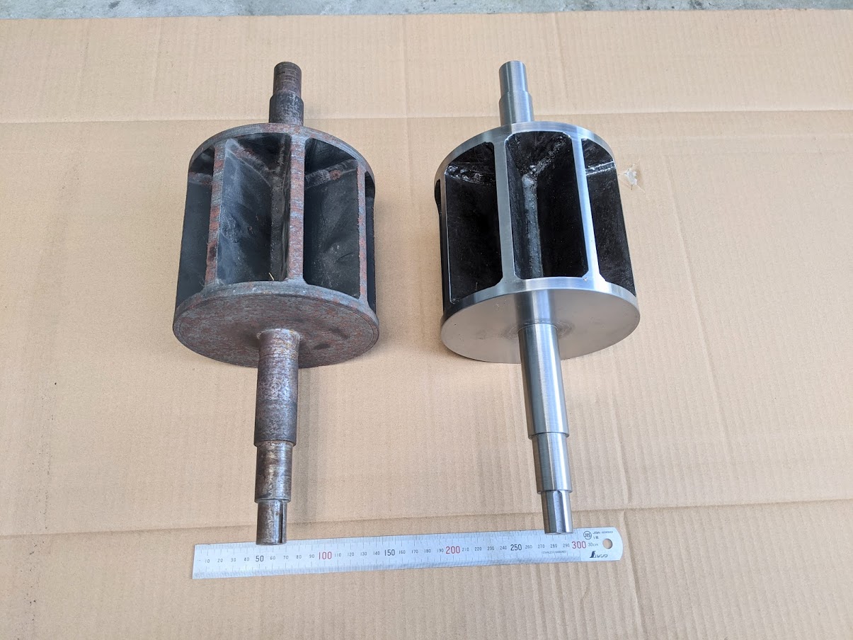 傷んだプーリーをスケッチして現物通りに新作。