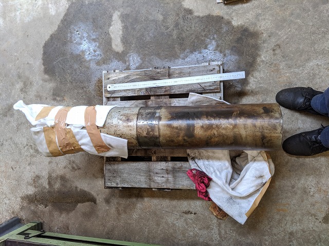 油圧装置部品のシリンダーチューブ。