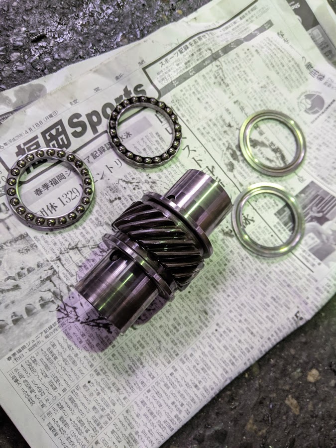 YZ-8CのX方向の軸受部をグリスを除去してキレイな状態に。