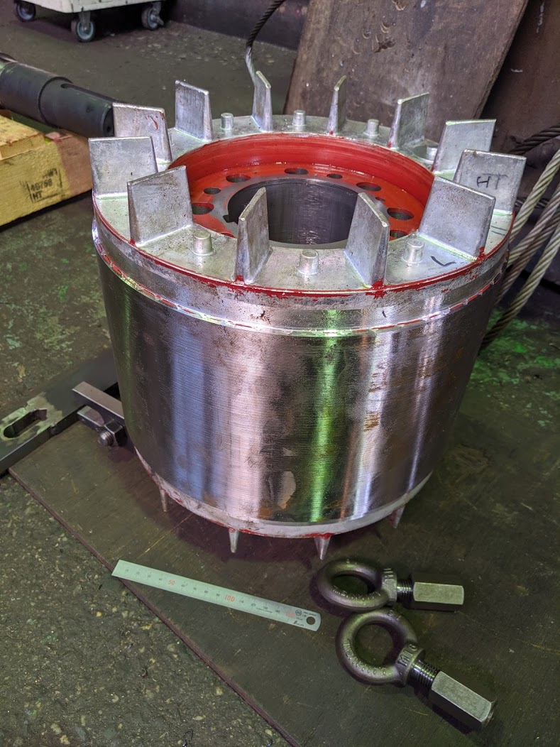 三相交流モーター37kwのロータ。