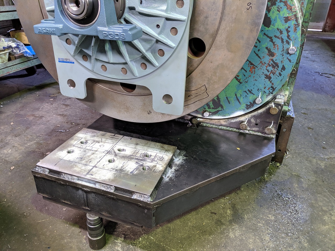 エアークラッチとの取り付け位置関係を確認。