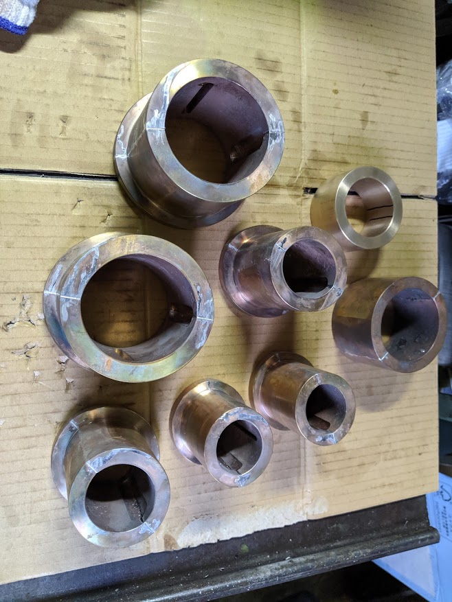 砲金の半割メタルのはんだ付け、本番も無事完了！