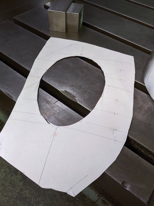 ケガキ作業で使った展開図と仕上がり形状は同じ形になってます。