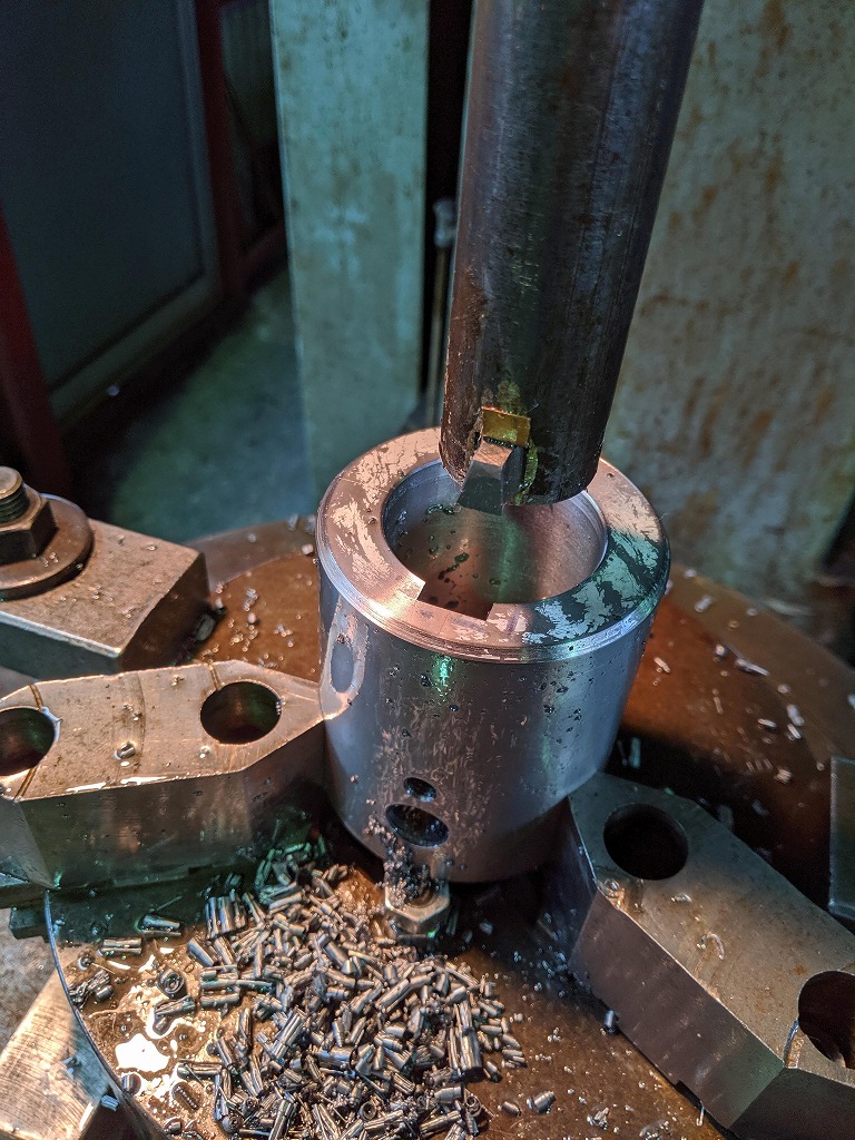 止まりのキー溝加工完了!寸法は完璧です!